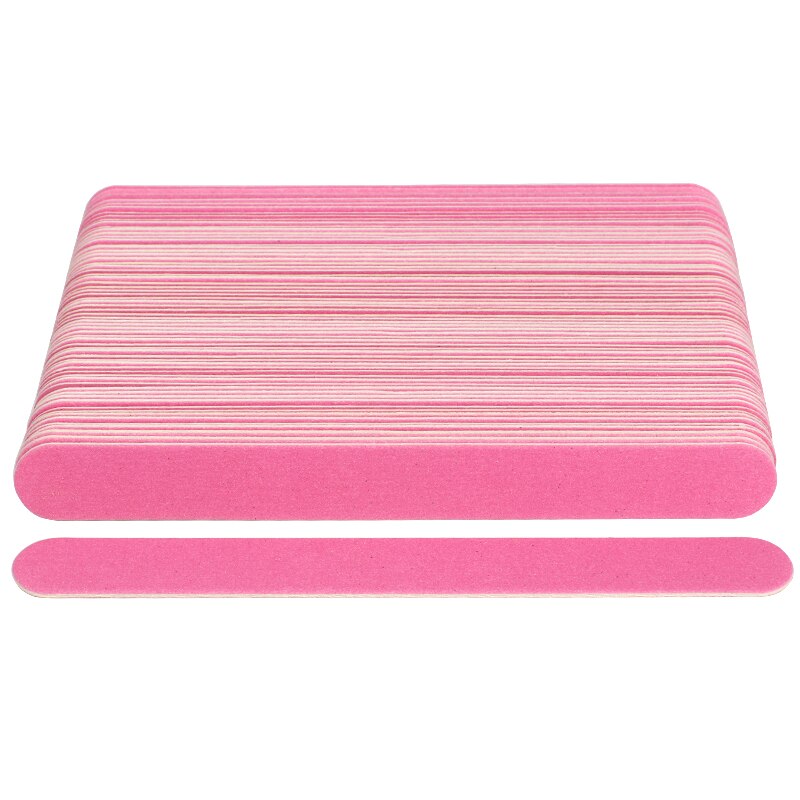 200 Stks/partij Nagelvijl 180/240 Houten Schuren Buffer Block Pedicure Manicure Buffing Roze Sterke Dikke Stok Hout Nagelvijlen Tool