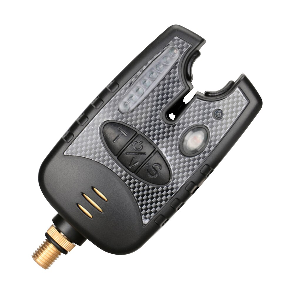 Visbeetalarm met 8 led-lampjes en instelbaar toonvolume, gevoeligheid, geluidsalarm voor hengel