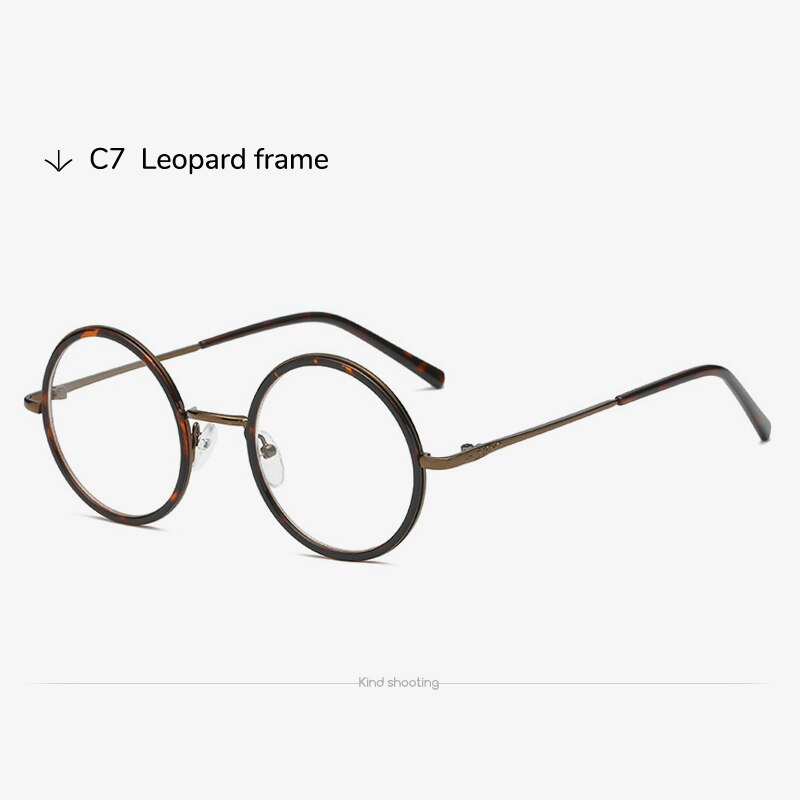 Toketorism vintage pyöreät silmälasit nainen mies retro lasit optiset kehykset: Leopardi