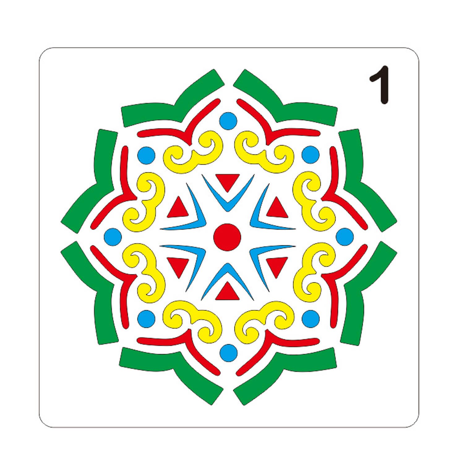 16 st mandala prickverktyg mallar stencilset själv för gör-det-själv måla rita rita konst hantverksprojekt tillbehör
