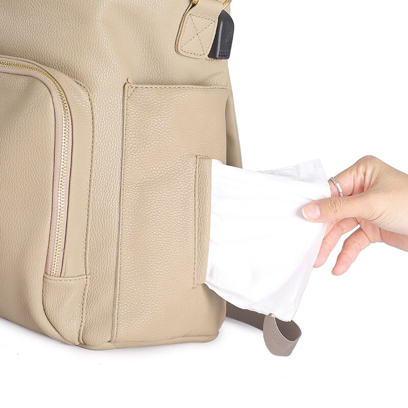Luier Rugzak Vegan Lederen Babytassen Voor Moeder Vader Waterdichte Luiertas Met Aankleedkussen Nappy Verpleging Tassen