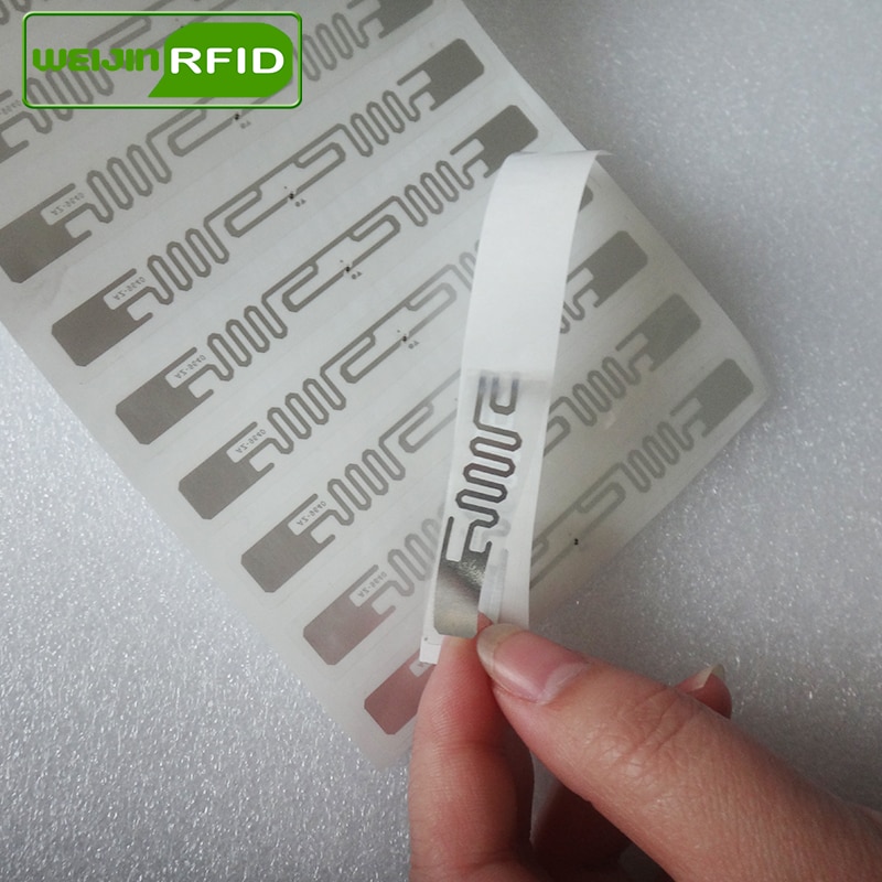 RFID tag UHF sticker Alien 9640 wet inlay 915mhz868mhz 860-960MHZ Higgs3 EPC 6C 50pcs adhesive passive RFID label