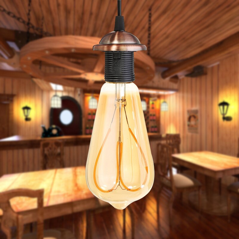 E27 lampor interiör ljuskrona med tak ljuskrona hantverksskruv takrosa lampa pvc tyg flex lampa  ac110v