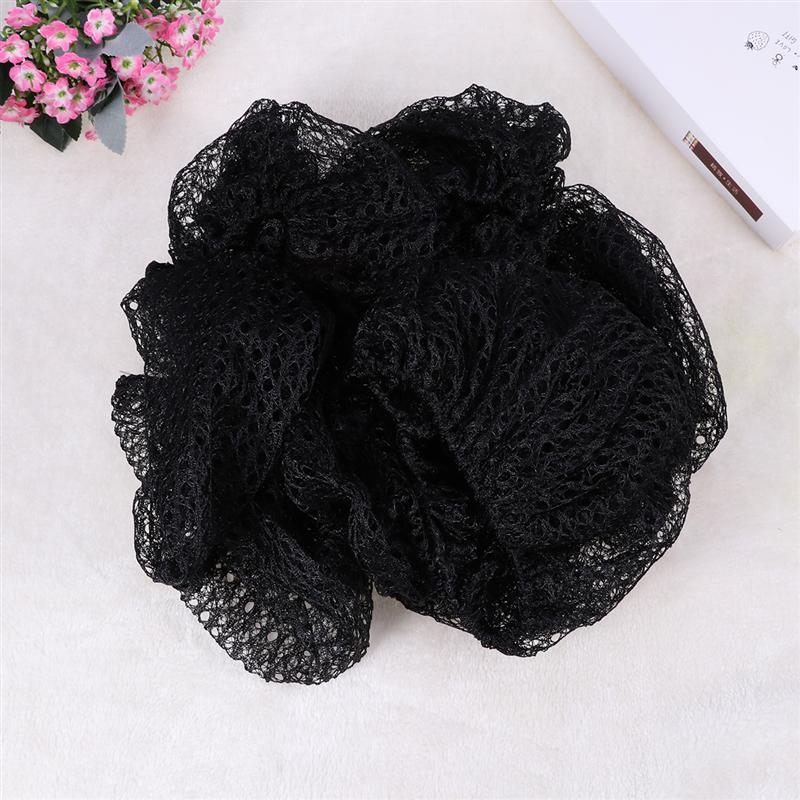 12 Pcs Disposable Mesh Cap Black Hair Net Caps Elastic Free Size Head Covers for Cosmetics Kitchen Cooking Home