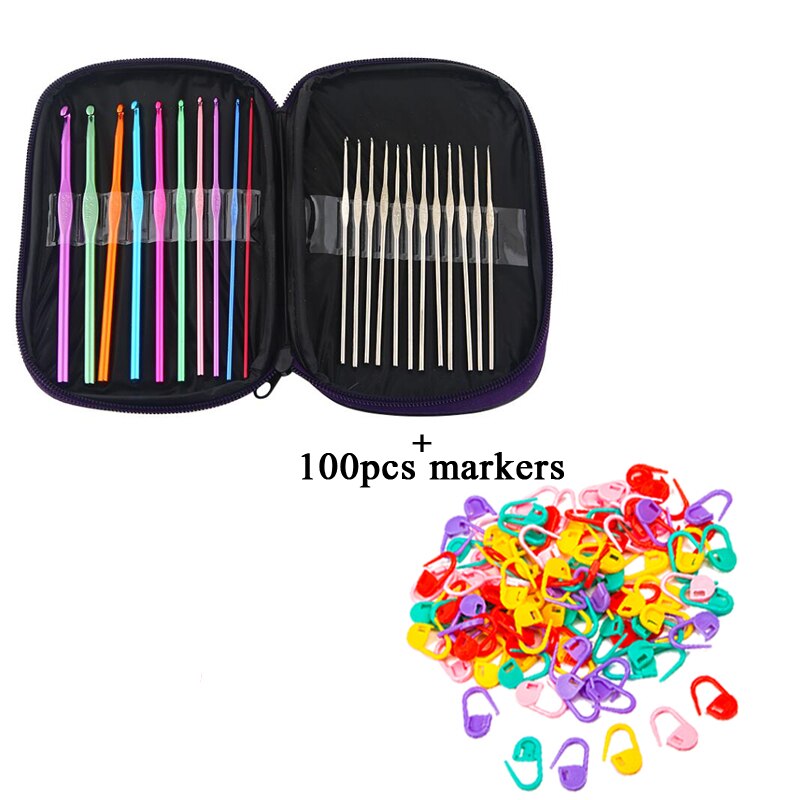 Fancy Crochet Set Crochet Kit Set with Case Exclusive Weaving Tools Sweater Needle Stainless Steel Sewing Tools Accessory GYH: 22 100