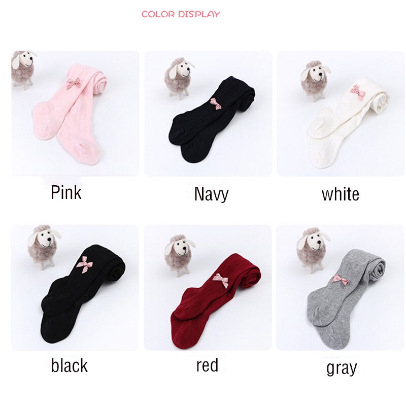 0-2 jahre Neue Baby Mädchen Baumwolle Gestrickte Strumpfhosen freundlicher Frühling Herbst Winter Bowknot Collant Kleinkind Kawaii Nette Socken strumpfhosen