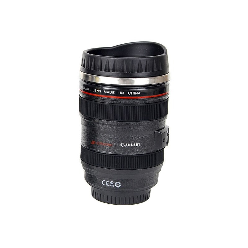 SLR caméra lentille en forme de café thé bière tasse 400 ML nouveauté tasses et tasses avec couvercle sans BPA