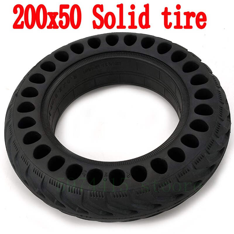 200x50 Explosion-proof Electric Bike Scooter Tubeless Tyres 8 Inch Motorcycle Solid Wheel Tires Bee Hive Holes: Default Title