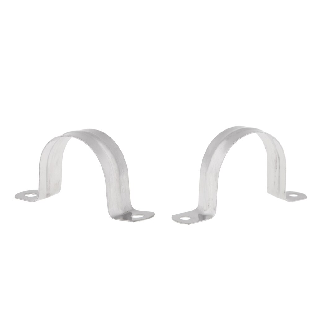 2x Stainless Steel Saddle Clip Clamp Stormwater Downpipe 40/50mm