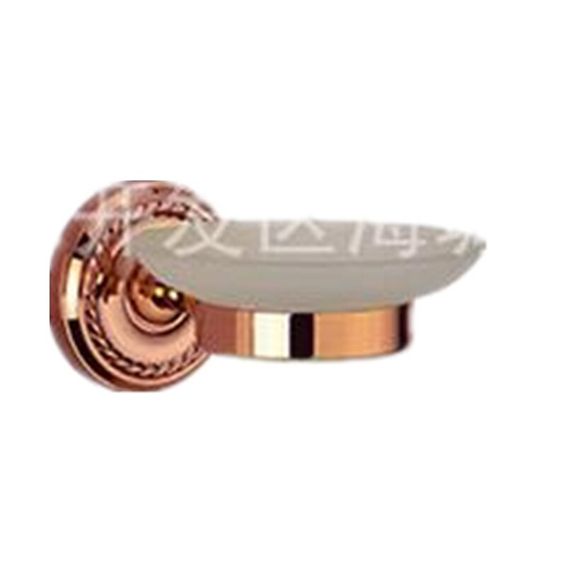 Europe Wall Hanging Towle Ring Antique Rose Gold Bathroom Hardawre Accessories Set Round Base Polished Solid Brass Bath Shelf: soap dish