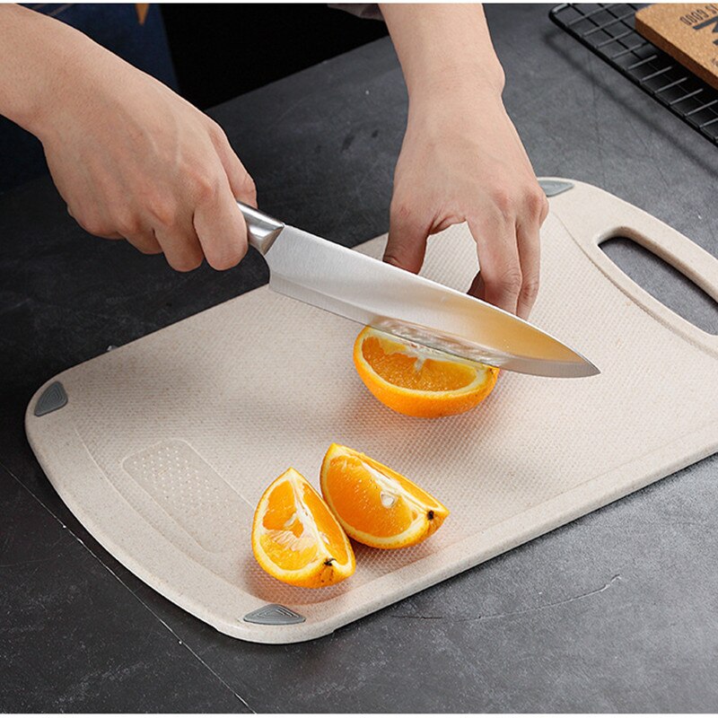 Plastic Chopping Board Non-slip Cutting Board Anti Bacterium Hang Hole Food Slice Cut Chopping Kitchen Tools