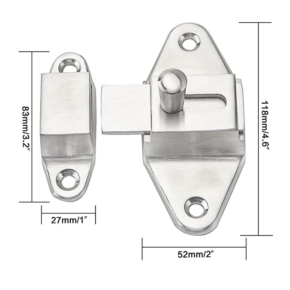 Heavy-duty sliding door locks, family hotel garden reinforced solid stainless steel safety buckle sliding secondary protection