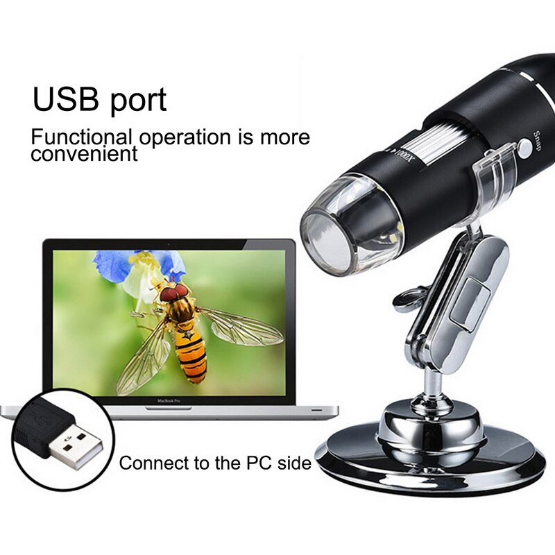 Megapixels 500x 1000x 1600x 8 led digitale usb microscoop microscoop vergrootglas elektronische stereo usb endoscoop camera