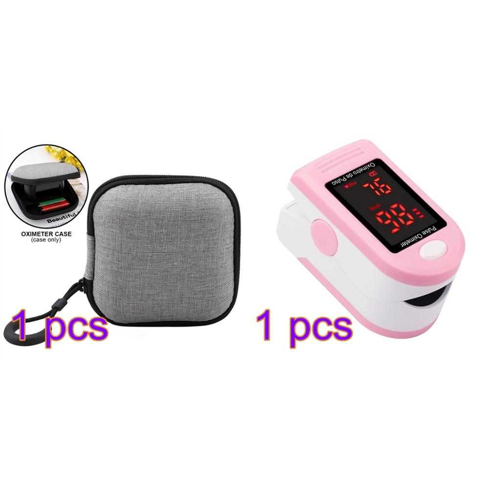 Led finger puls oximeter blod puls iltmåler pulsoximeter blod ilt oximetri saturation måling måler sundhedsmonitor: 1 oximeter med pose 3