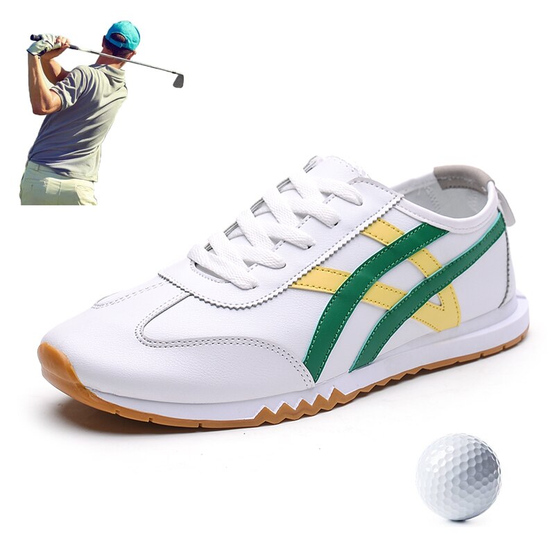 Golf Shoes for Men Breathable Sneakers Golf Sport Lace Up Non-Slip Athletic Outdoor Shoes Golf Footwear for Men
