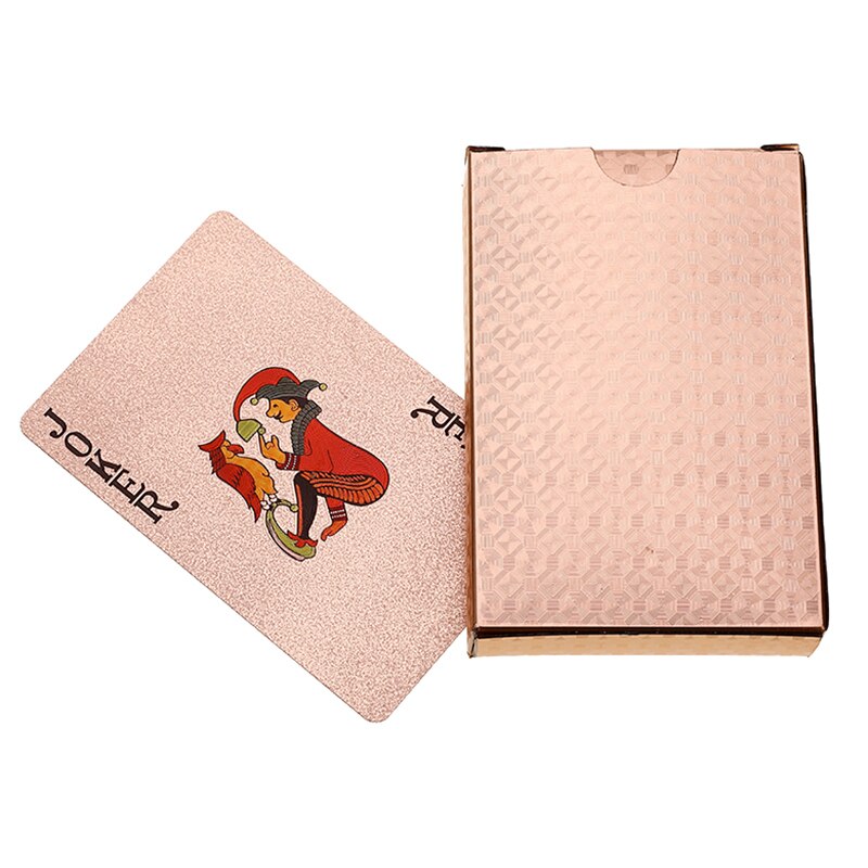 3 stil vandtæt holdbart rosa guld spillekort folie poker sæt brætspil magiske kort samling 57 x 87mm