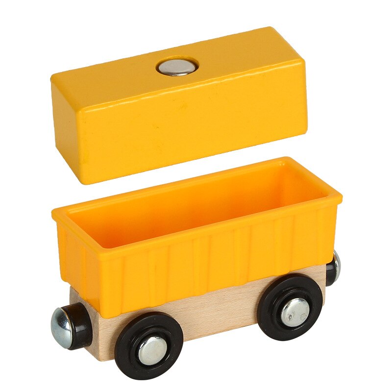 Building Tower Crane Beach Wood Magnetic Train Railway Accessories Tender Component Education Compatibel All Wood Track Train: N19