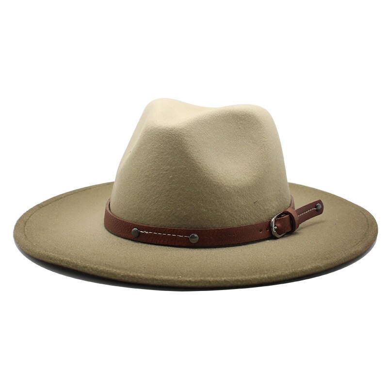 Imitation Woolen Women Men Ladies Fedoras Top Hat Jazz Caps European American Round Caps Bowler Hats: Army Green