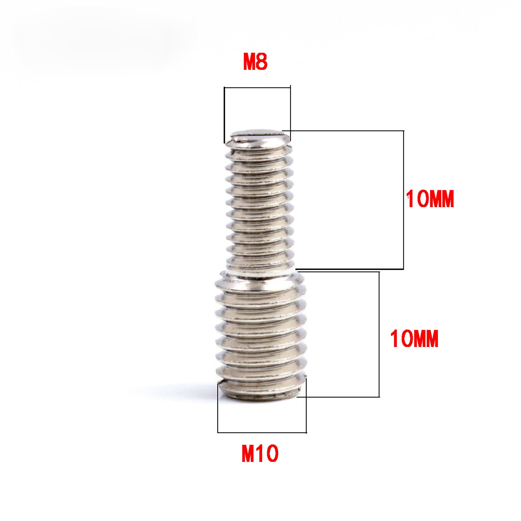 stainless steel M8 to M6 M4 M10 conversion screw variable diameter screw amplifier footpad installation screw M8 to M4: M8 TO M10