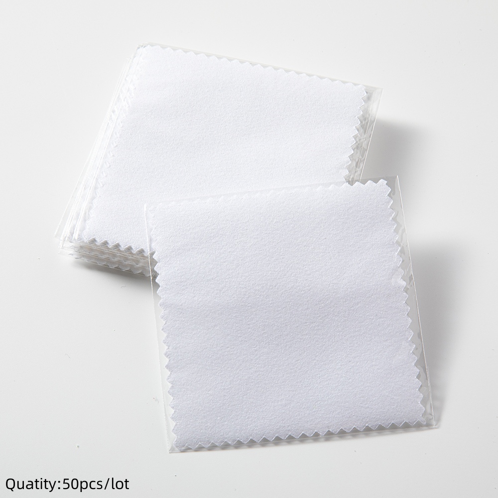 10/50pcs Sterling Silver Cleaning Polishing Cloth Clean Wipe For Jewelry Tool And Equipment Individually Package