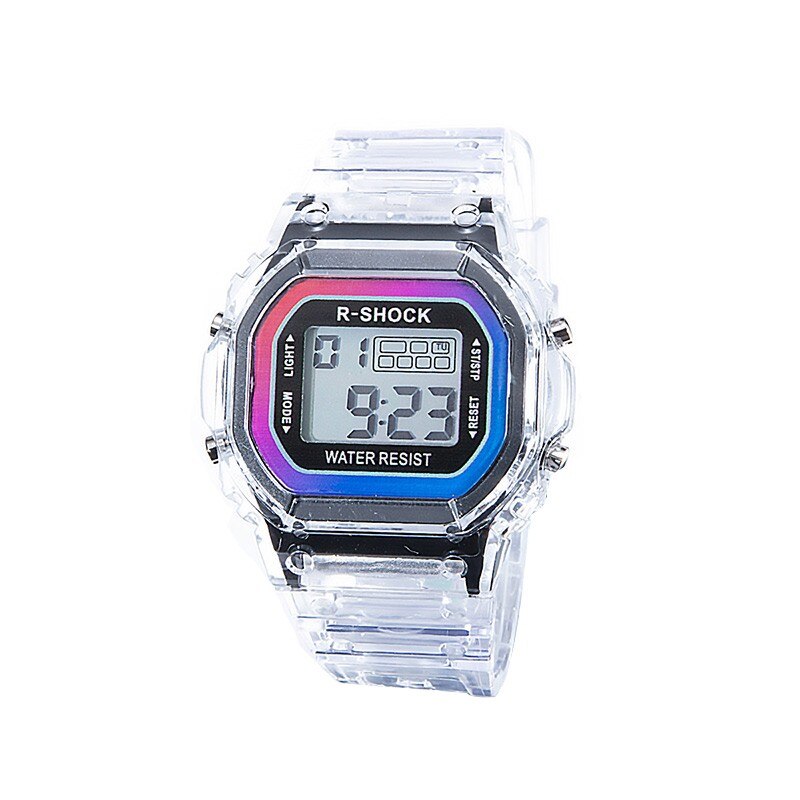 Women Digital Watch Student Sports Watches LED Electronic Wrist Watch Girl Clock Montre Femme: Black