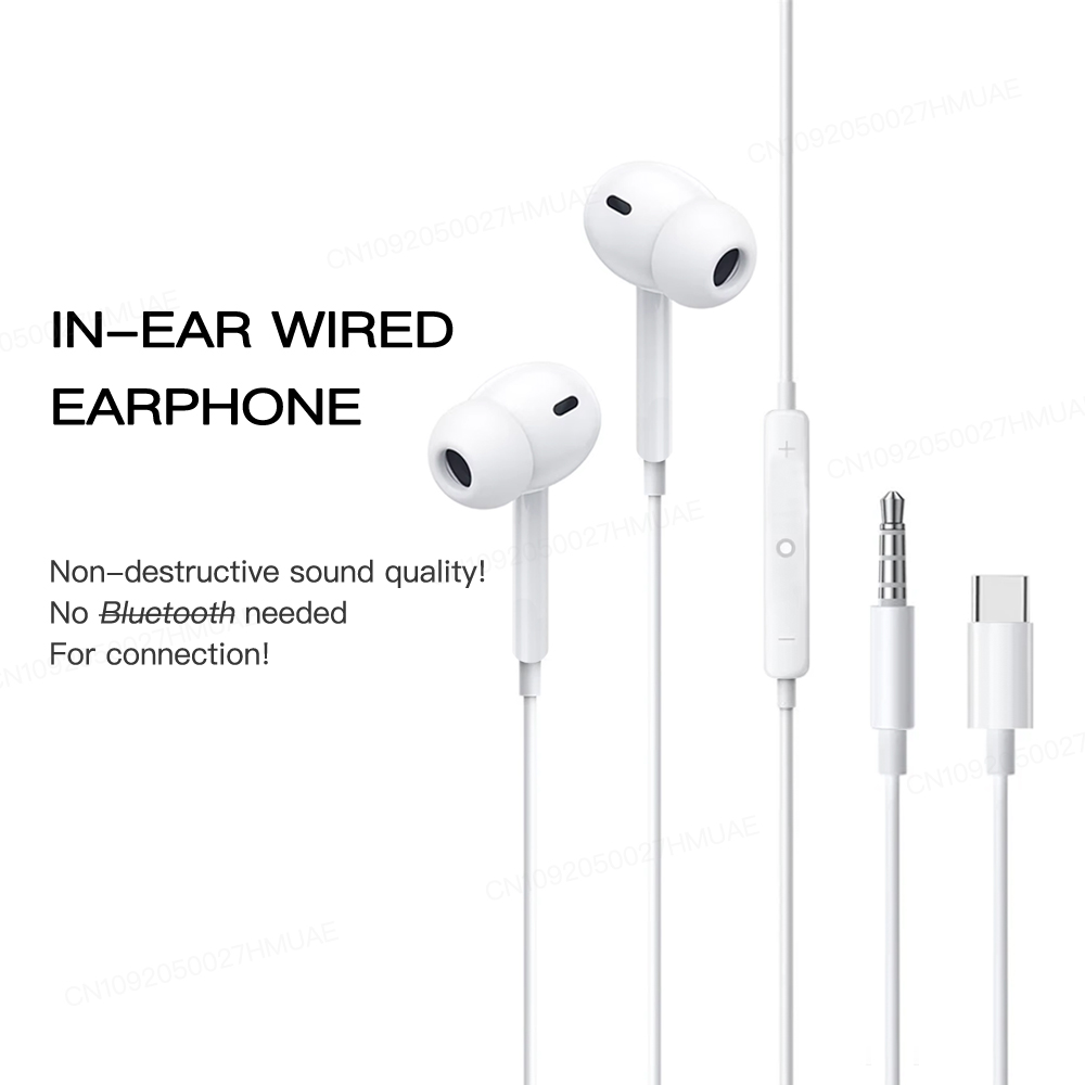 Original Headphones For Apple iPhone 16 15 Pro Max 14 13 12 11 USB-C Lightning Wired Earphones X XS XR 6 7 8 Plus In-Ear Earbuds