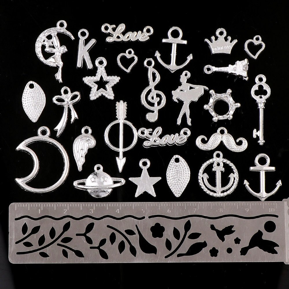 20 Stks/partij 8-30 Mm Zilver Gouden Mini Gemengde Metalen Drijvende Charms Handgemaakte Diy Europese Charme Armbanden Hangers Sieraden maken