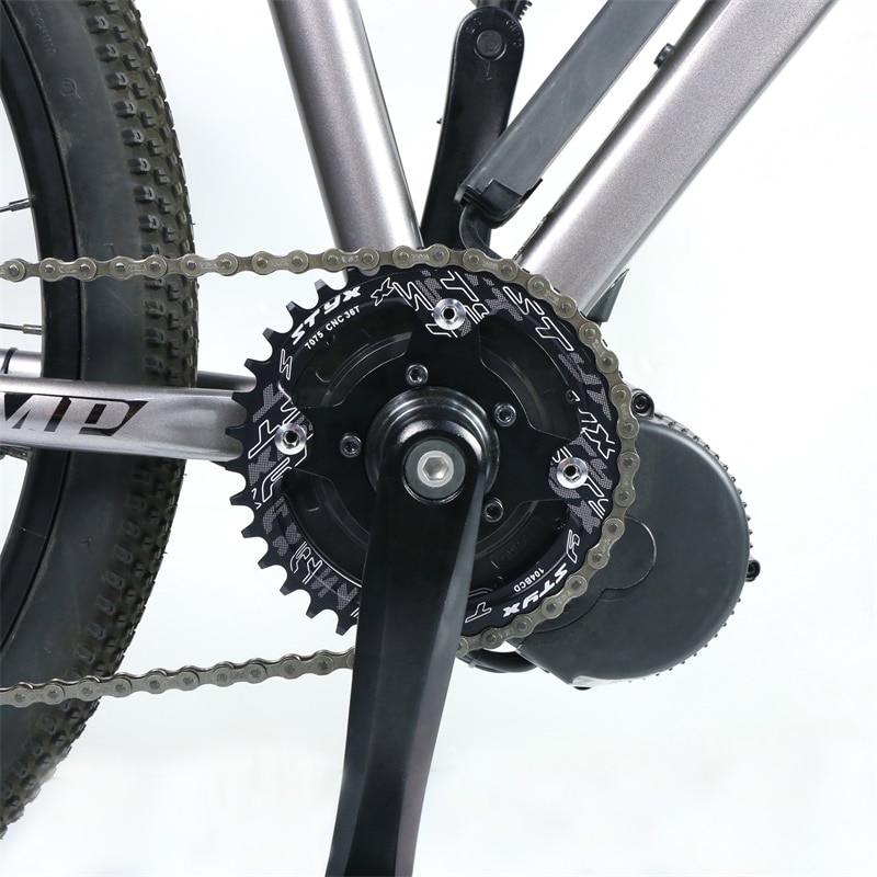 Roue à chaîne e-bike 32T 34T 36T 38T rouge bleu noir pour Bafang Mid Drive Kits de moteur 8FUN remplacements Conversions de vélo électrique