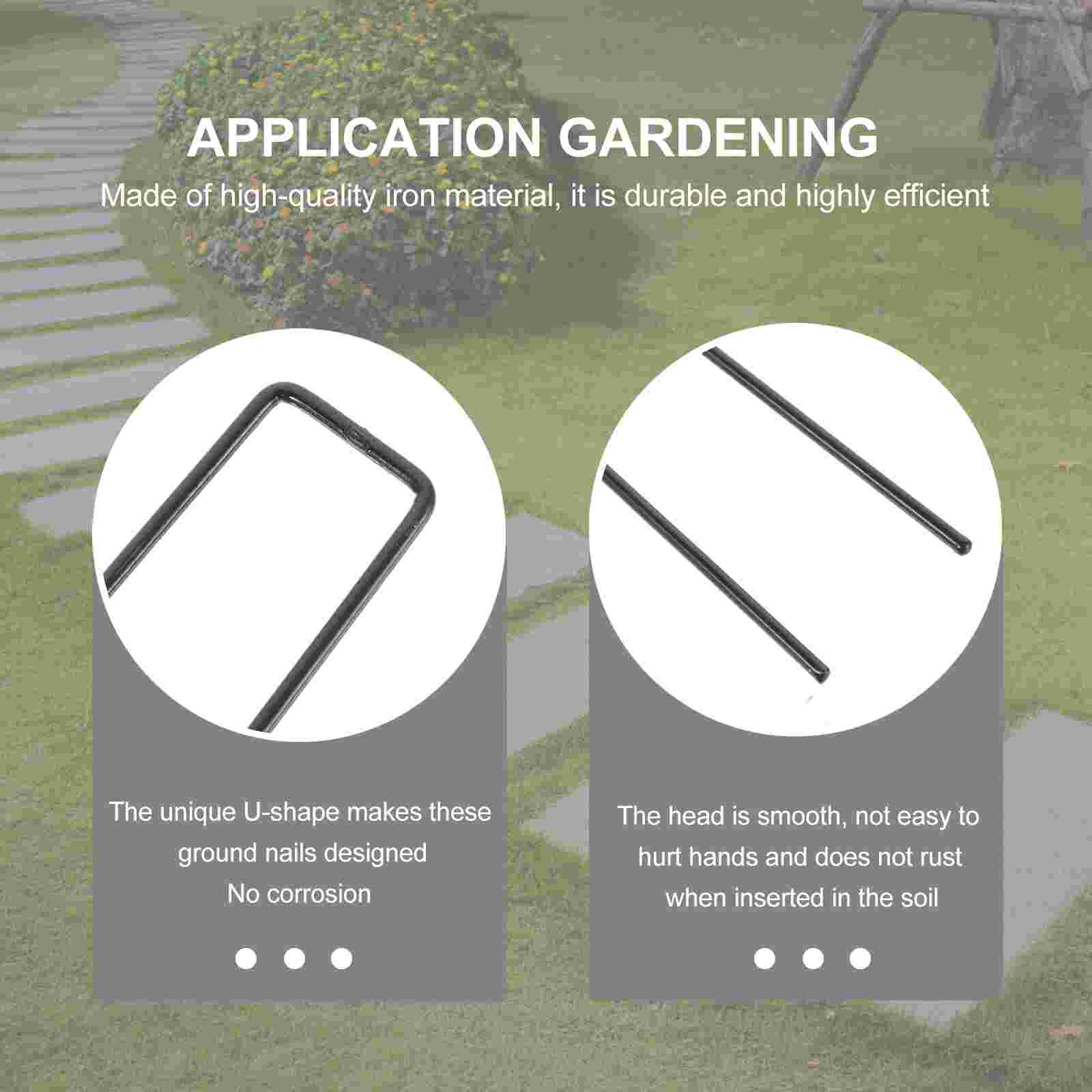 Clous épais en forme de U pour pelouse de jardin, outils de fixation pour l&#39;extérieur, 20 pièces