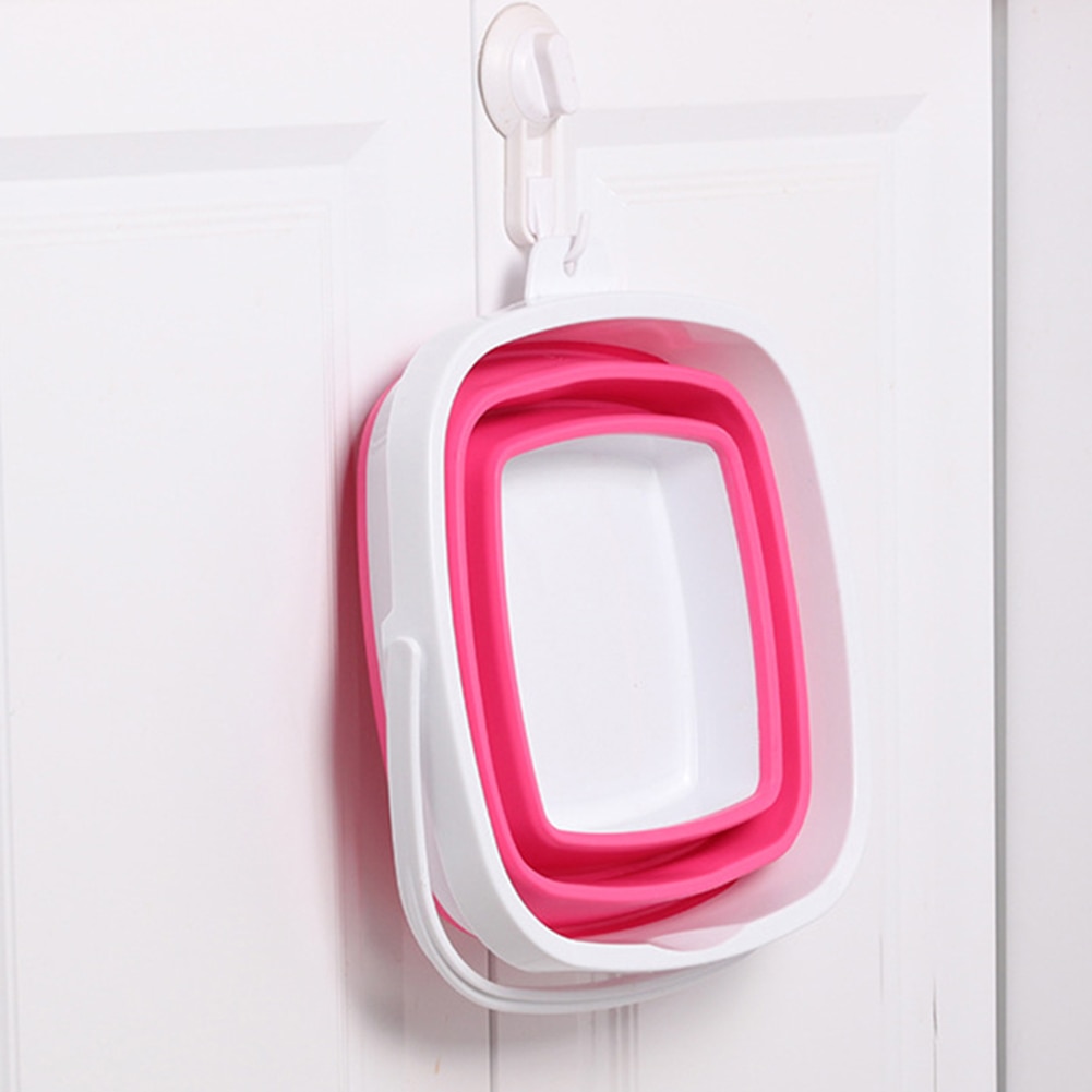 Folding Bucket with Collapsible Plastic Foldable Square Tub Portable Fishing Water Pail Outdoor Domestic