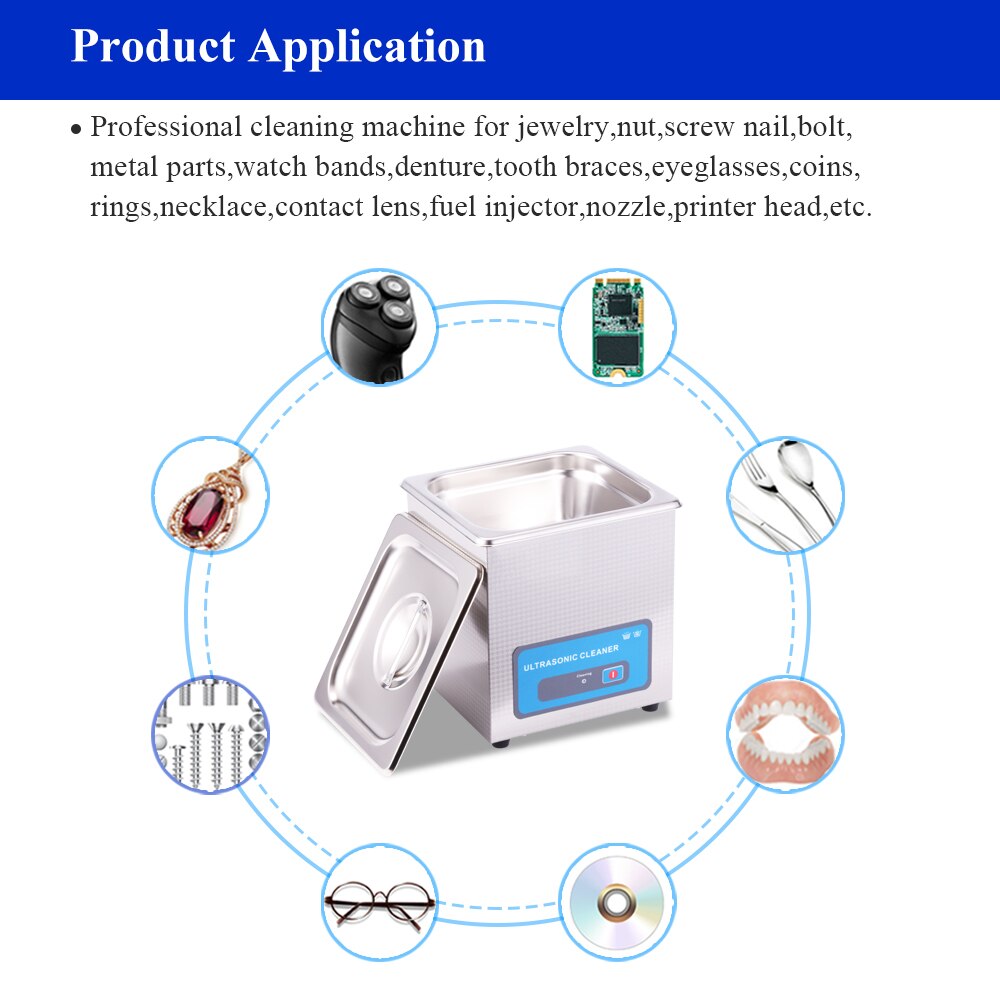Digital 1.3L Ultrasonic Cleaner Bath Screw Glasses Dental Carburetor Ring Ultra Sonic Jewelry Cleaner Machine Remove Oil Dirty