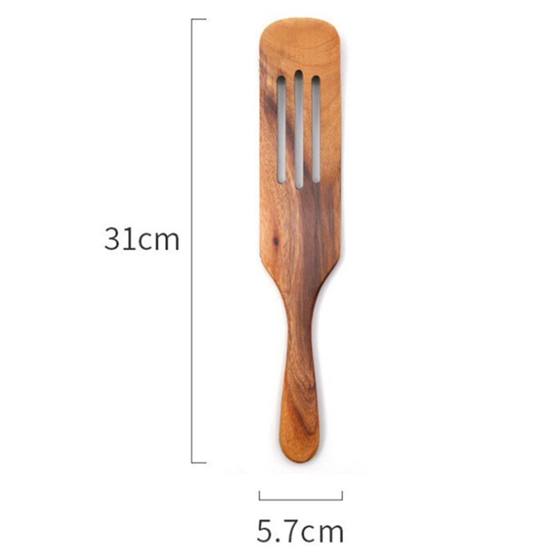 5 Pcs Wooden Spurtles Set,Natural Teak Kitchen Ute... – Grandado