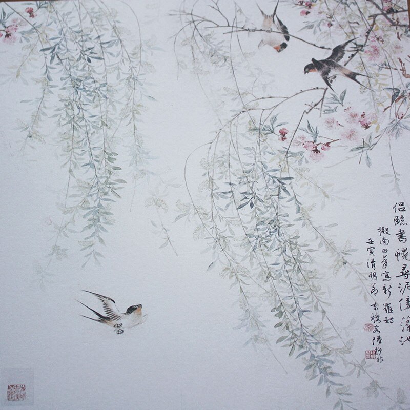 24pcs 6" Single-side Flowers and birds pattern papercraft art paper handmade scrapbooking kit set books P033