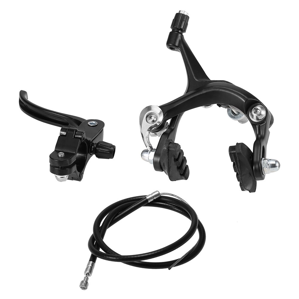 Bike Brake Kit Voor/Achter Fixie Racefiets Cruiser Rem Set Fiets Remklauw Kit Side Pull Rem set: Black  Front