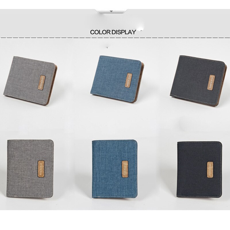 Heren Bifold Portefeuilles Card En Cash Houder Grijs Canvas Portemonnee Carteiras Beroemde Mode Luxe