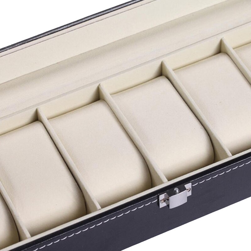 6/10/12 platser svart klockbox bärbar reseklocka dragkedja klockor samlarklocka förvaringsbox klockorganisatorhållare