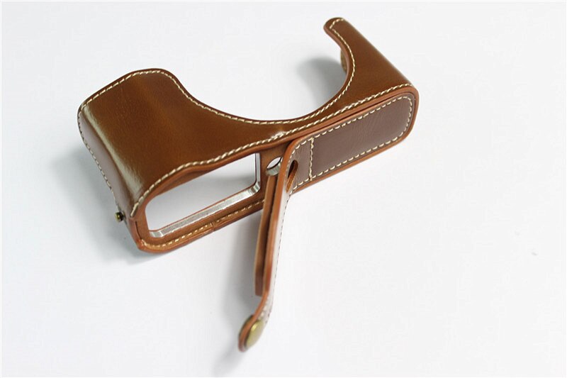 Pu Lederen Half Case Cover Voor Panasonic LX100II LX100M2 LX100 Mkii Camera Tas Shell Met Batterij Opening