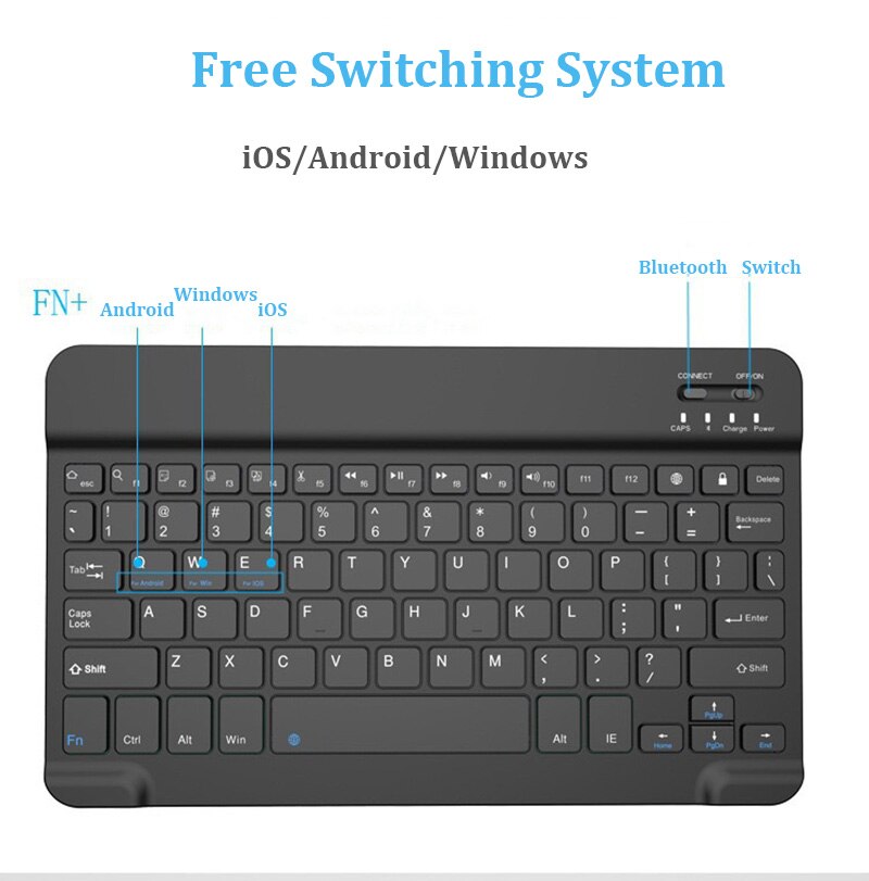 For iPad Bluetooth Keyboard 10 Inch Wireless Mini Bluetooth Keyboard Mouse for Xiaomi Samsung Huawei iPad Wireless Keyboard