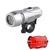 5 Led Waterdichte Power Beam Fiets Front Light Head Light Zaklamp Zaklamp Bicyle Koplamp: Silver and Tail