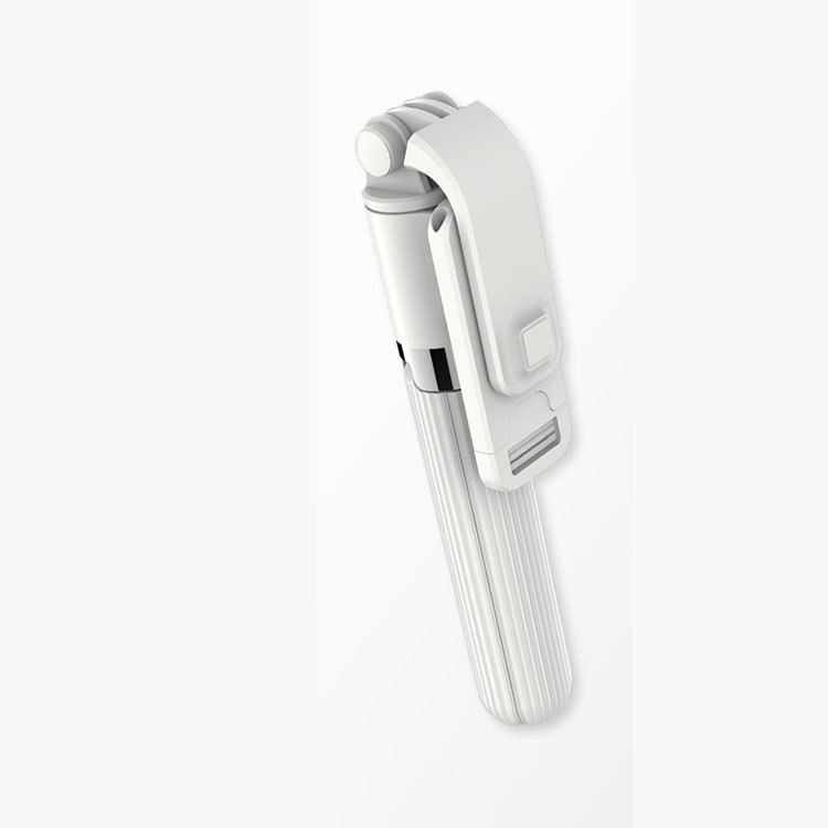 Suporte para selfie de celular com tripé telescópico, compatível com bluetooth e smartphone: White