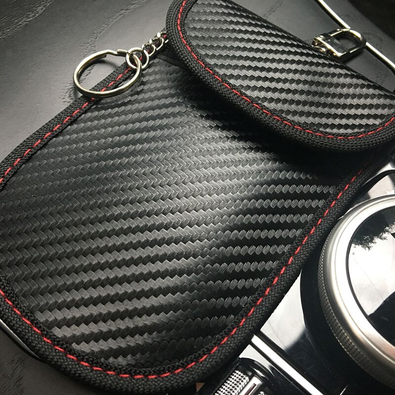 Signal RFID Car Key Cover Carbon Fiber Black WIFI LTE Shielding Blocking