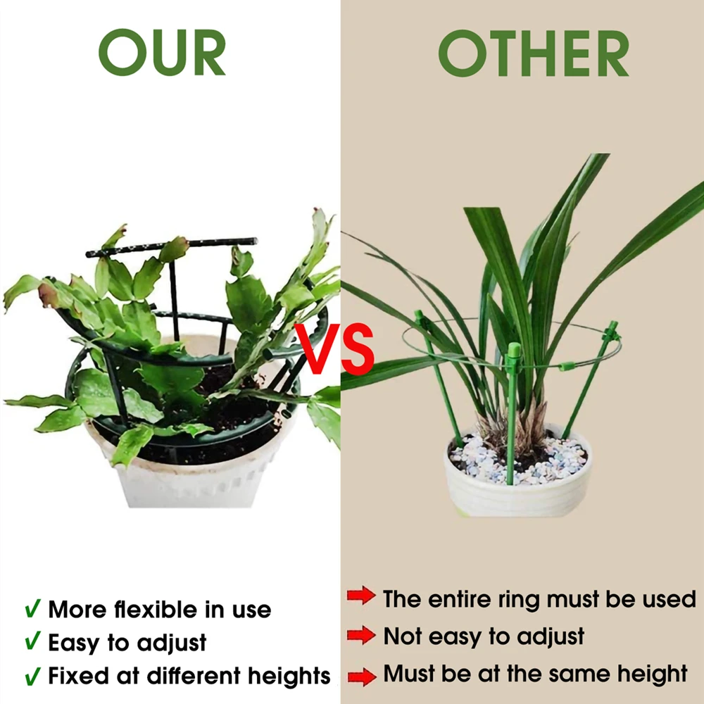 2/4 STUKS Plastic Plant Ondersteuning Stapel Frame Kas Arrangement Halve Cirkel Vaste Staaf Indoor Bloem Plant Wijnstok Klimmen Beugel