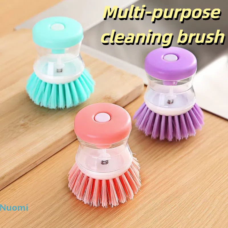 Cepillo de limpieza multiusos, cepillo para platos, dispensador de jabón líquido, cepillos de limpieza de mano, herramienta de limpieza de cocina para el hogar