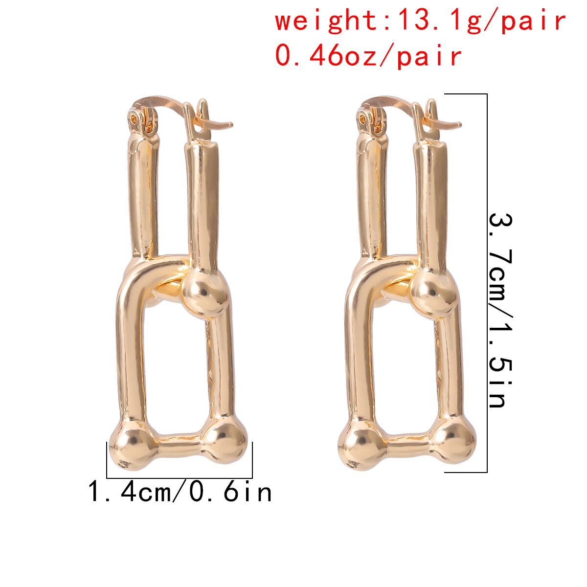 Ingemark Koreaanse Geometrische Lock Clip Oorbellen Vrouwen Verklaring Punk Kleine Gouden Kleur Piercing Clip Op Oorbellen Partij Sieraden