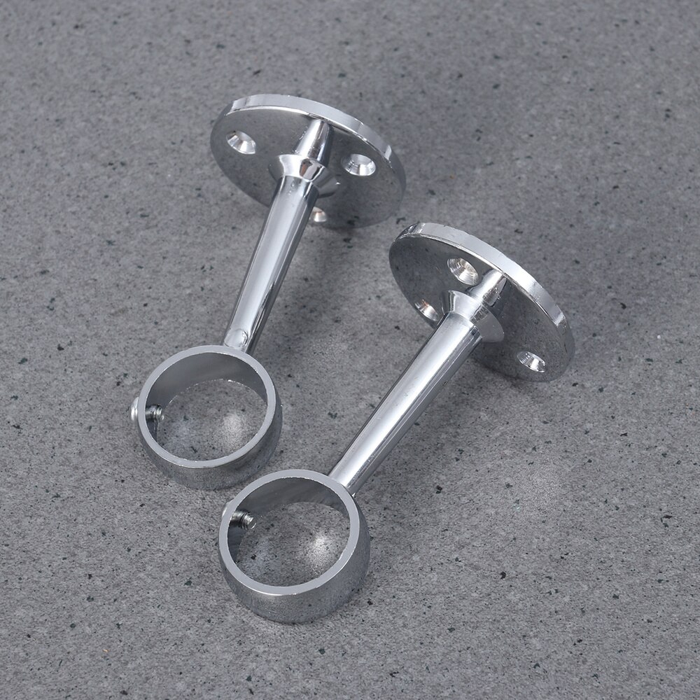 2 stk hængestang garderobeskinneholder garderobe rør supportbeslag tøjhængestangholder  - 25mm