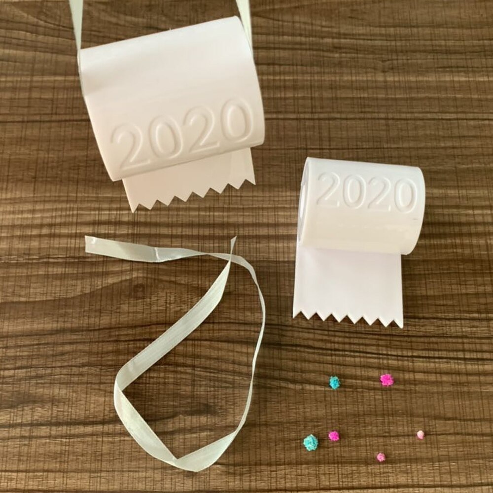 Christmas TOILET PAPER ROLL Tree Ornament Year Decoration Christmas Pendant