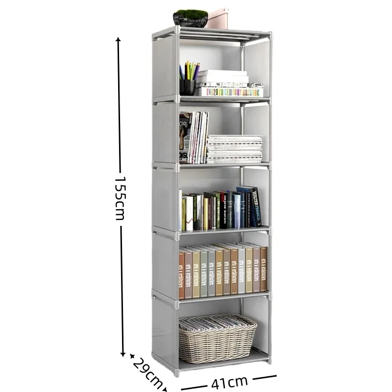 Estantería sencilla, estantería de fácil montaje, se puede mover, estante para desechos para niños, muebles para el hogar, estante para libros, soportes para taquillas de almacenamiento: Verde