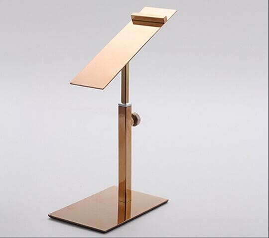 stainless steel shoe display stand removable mounting shoe rack women sandals holder high heel leather shoe rack: Mirror rose gold