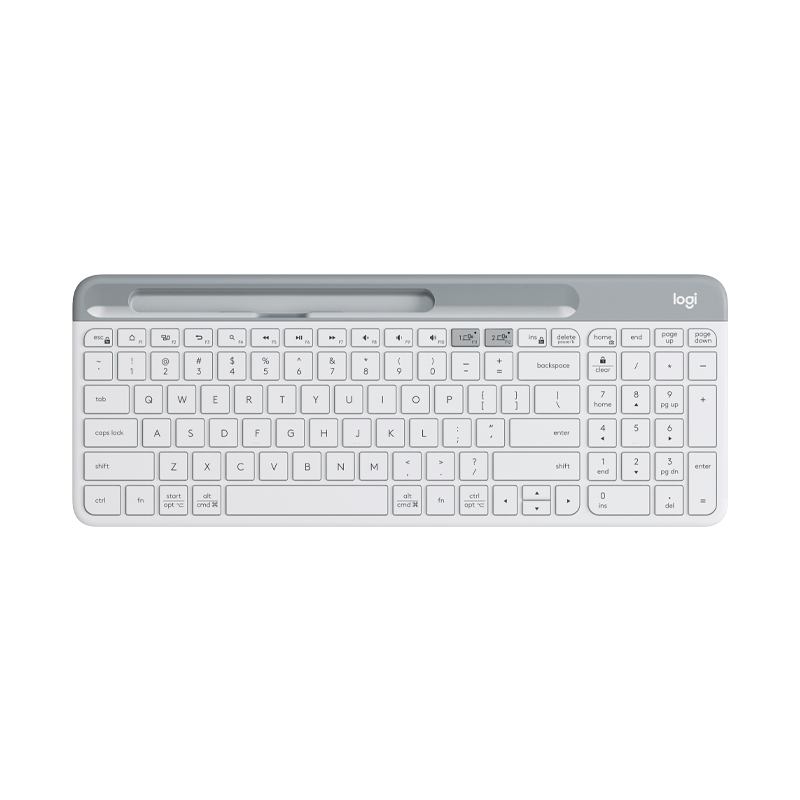 Logitech K580 Draadloos toetsenbord Draagbaar dun licht Kantoortoetsenbord voor meerdere apparaten voor pc Tablet Laptop Ipad Kantoorcomputer: WHITE