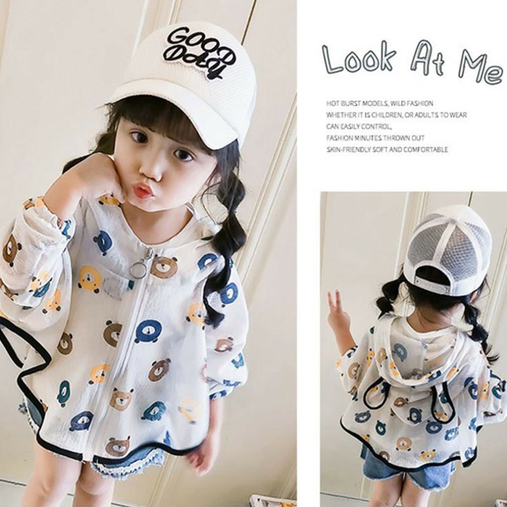 Kids Zon Kleding Zomer Outdoor Leuke Cartoons Zon-Slip Pak Meisjes Ademende Air Conditi Jas